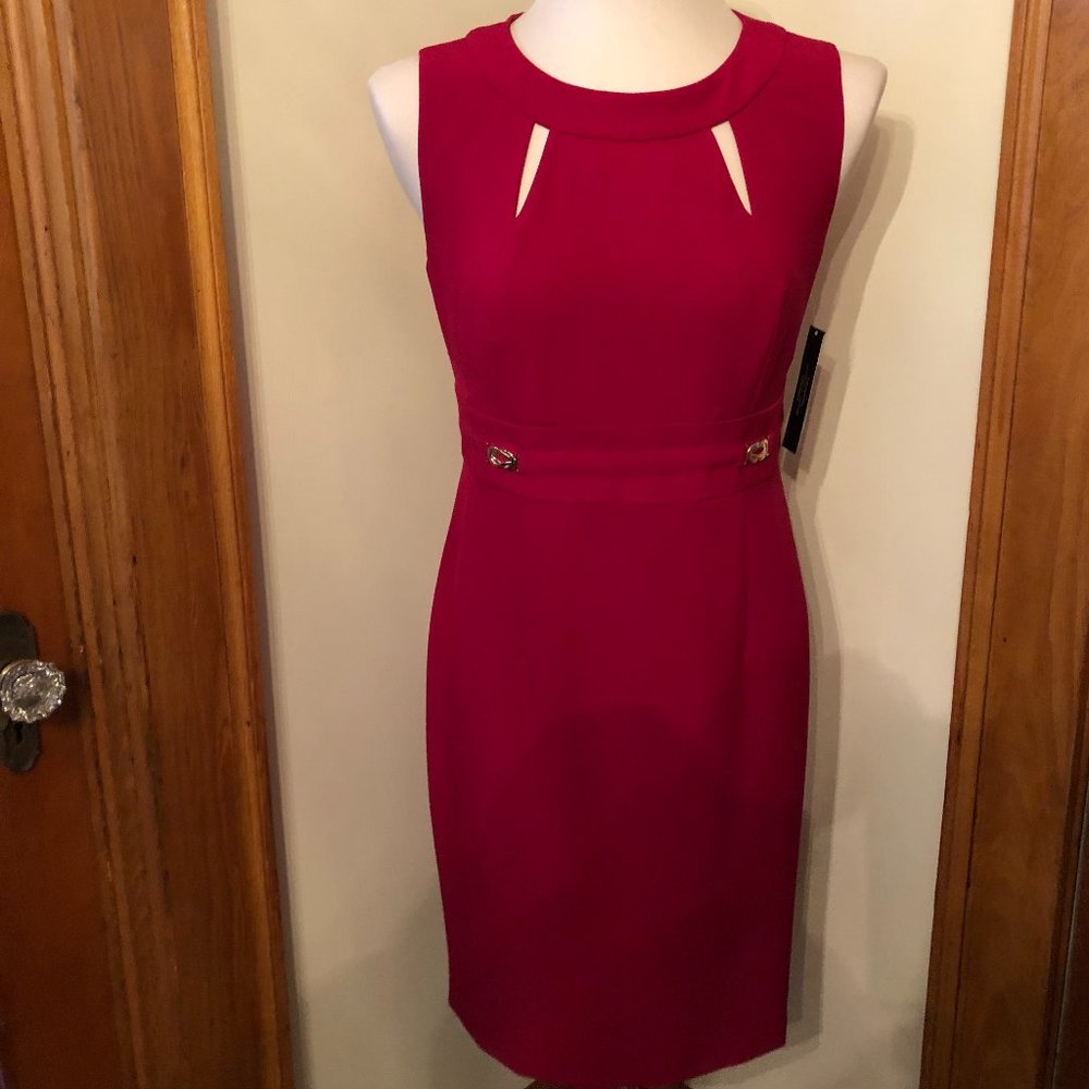 Tahari, Arthur S. Levine Raspberry Sheath Dress, NWT